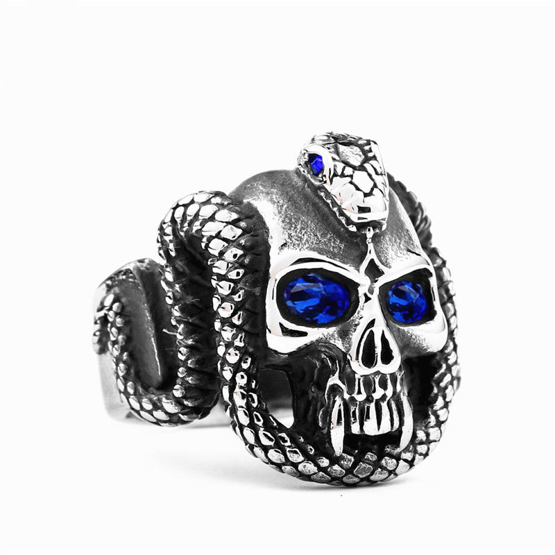 Explosive Accessories Eyes King Snake Demon Eyes Vampire Skull Ring Men