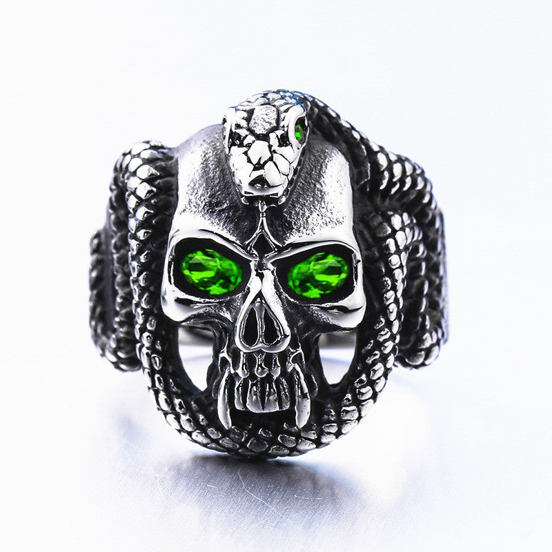 Explosive Accessories Eyes King Snake Demon Eyes Vampire Skull Ring Men