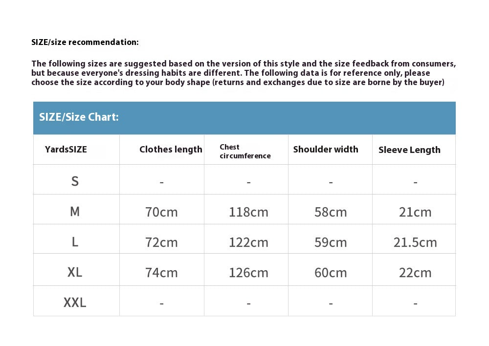 Casual Cotton Top Men And Women